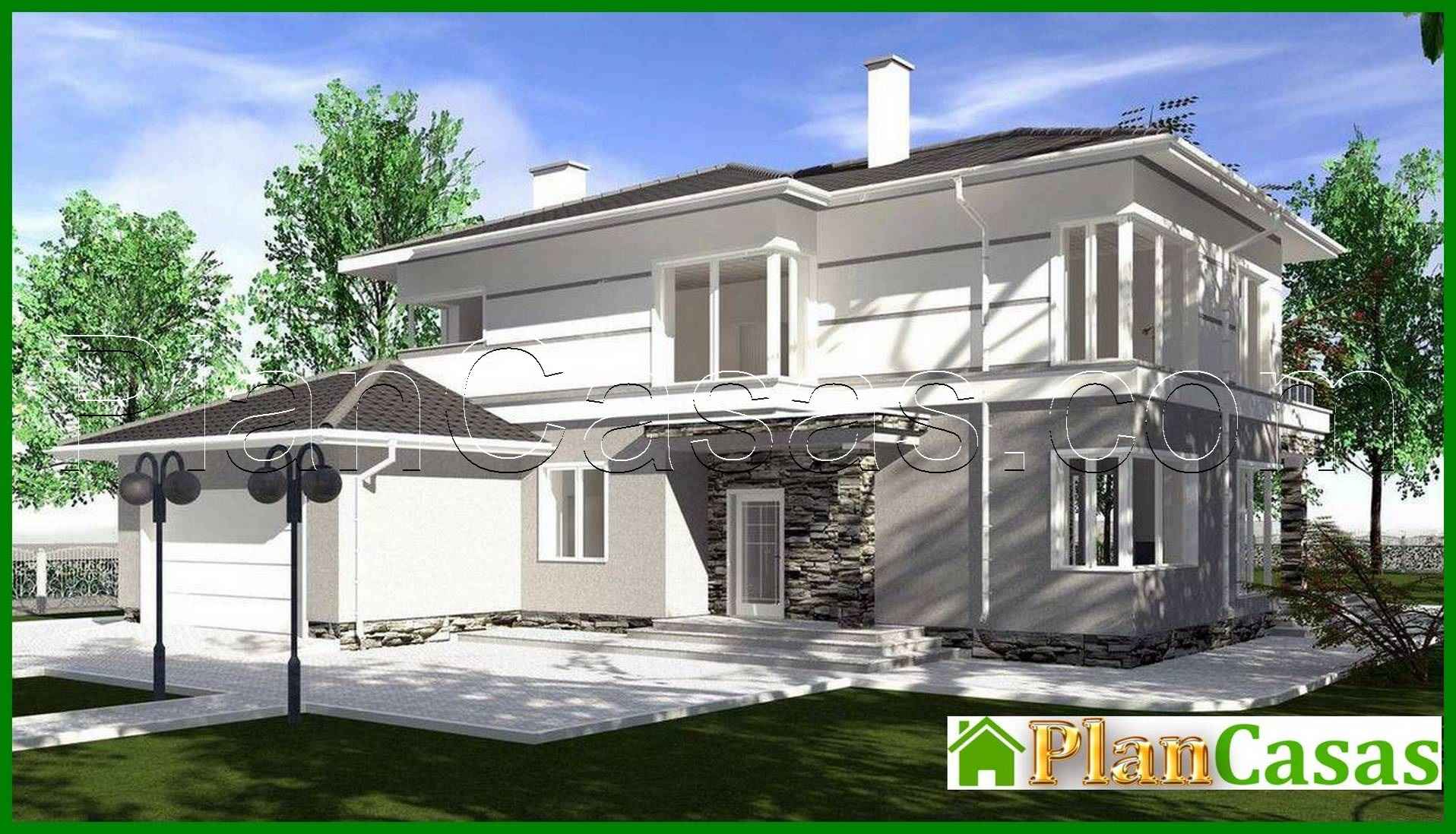 Visualization gallery - Project for the construction of a bright two-story mansion
