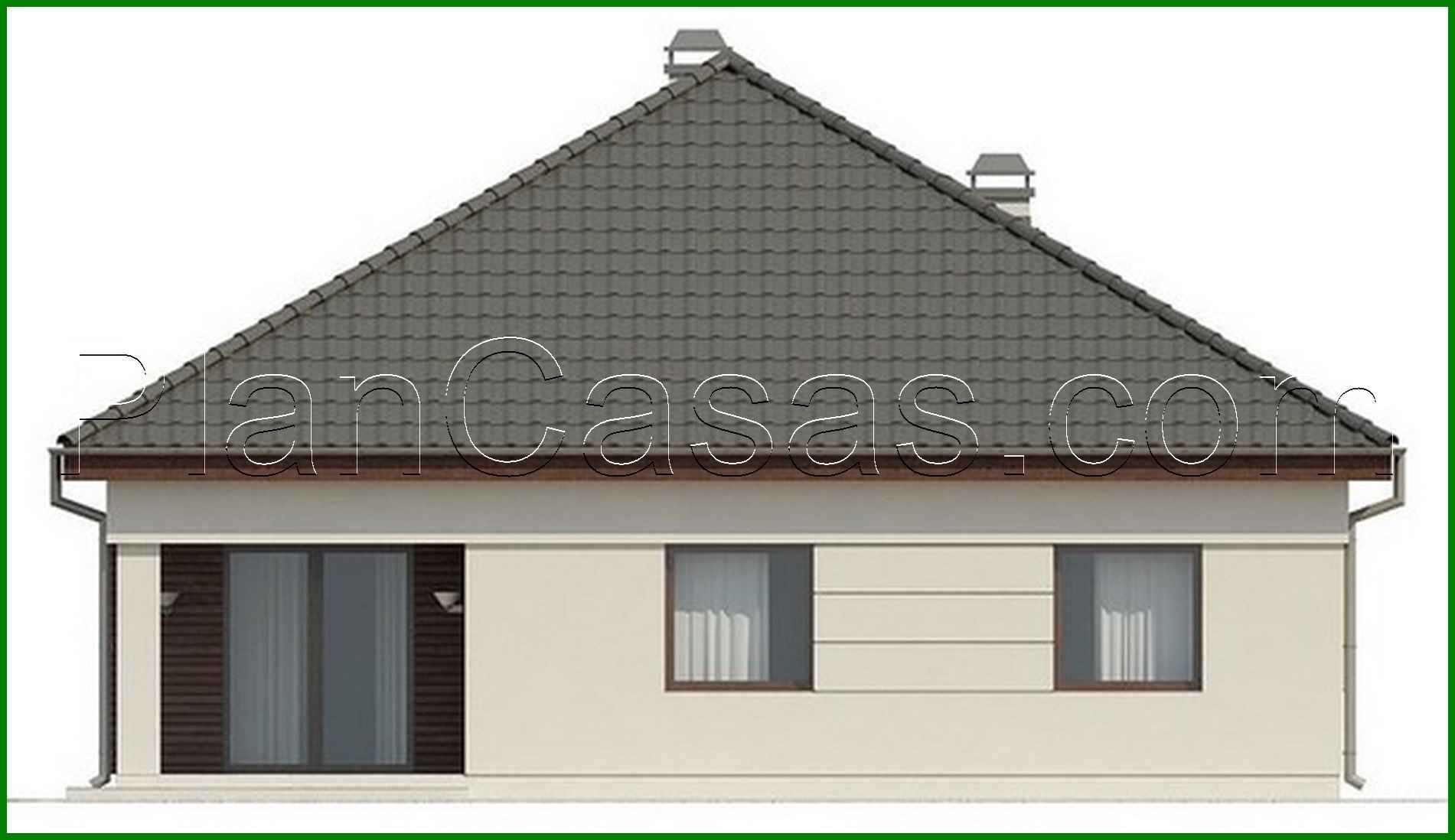 Visualization gallery - One-storey cottage with a corner terrace