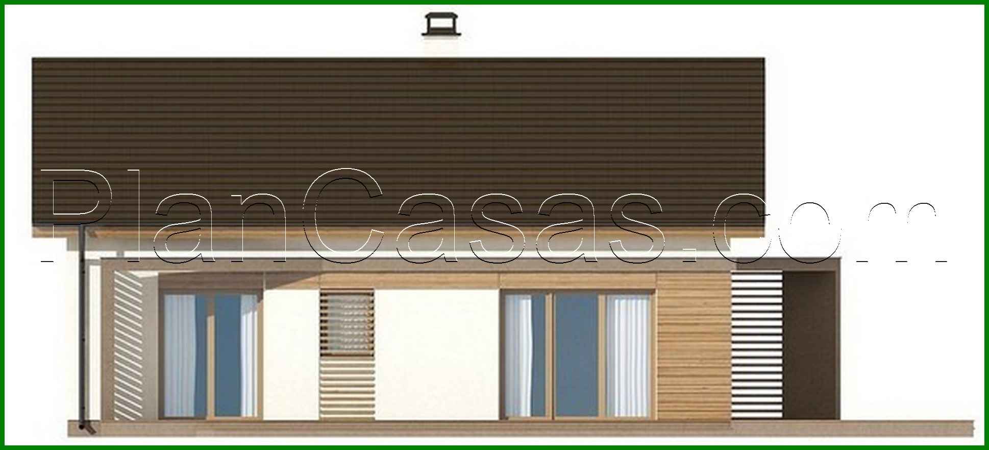 Visualization gallery - The project of a classic one-story country house with an attic and a gable roof