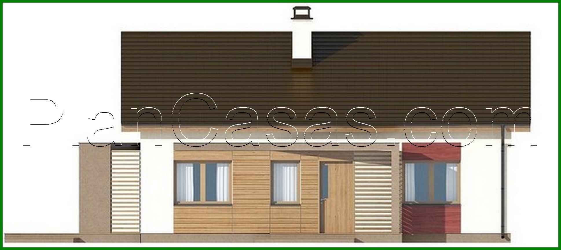 Visualization gallery - The project of a classic one-story country house with an attic and a gable roof