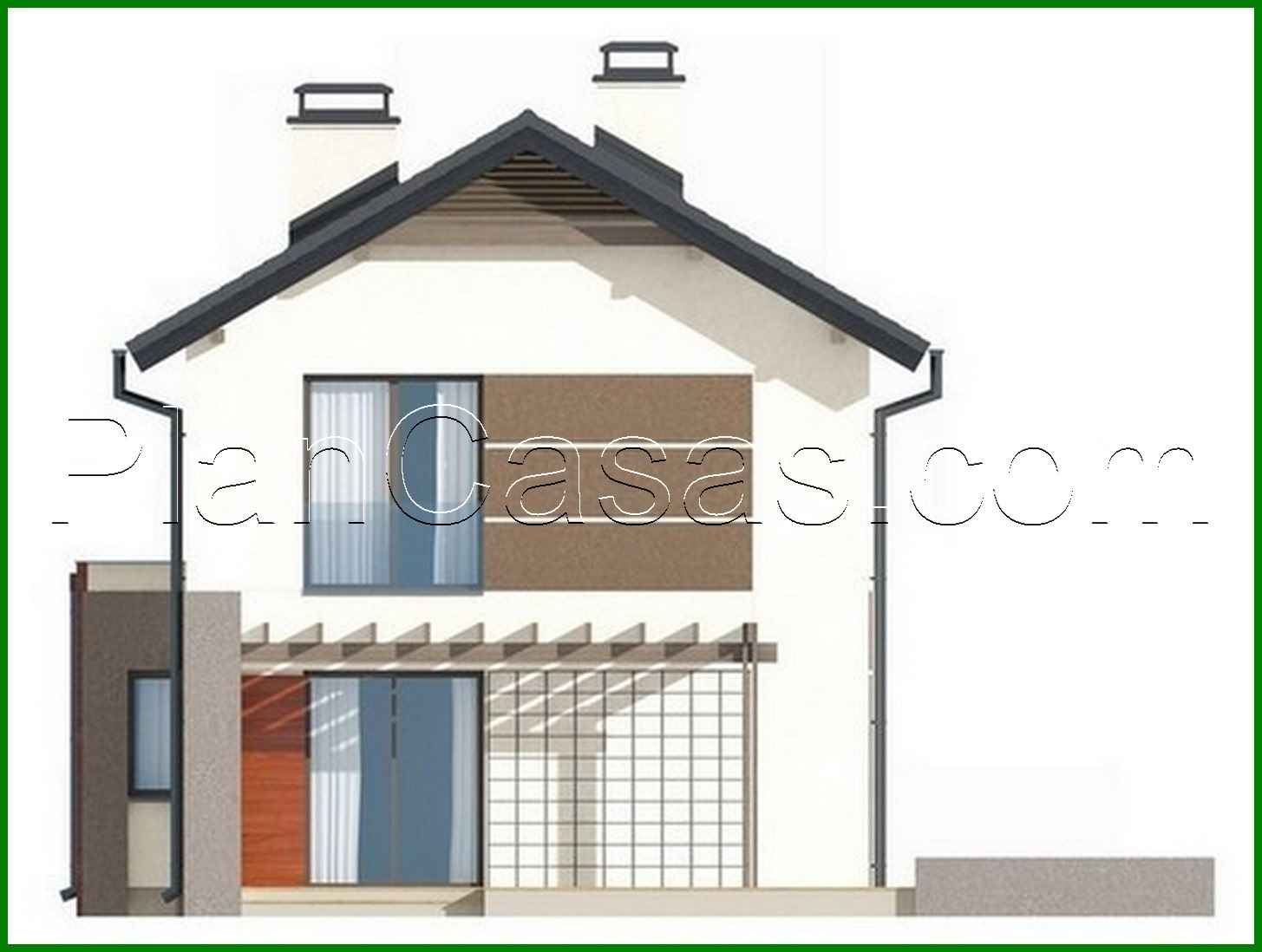 Visualization gallery - The project of a two-story cottage with a garage