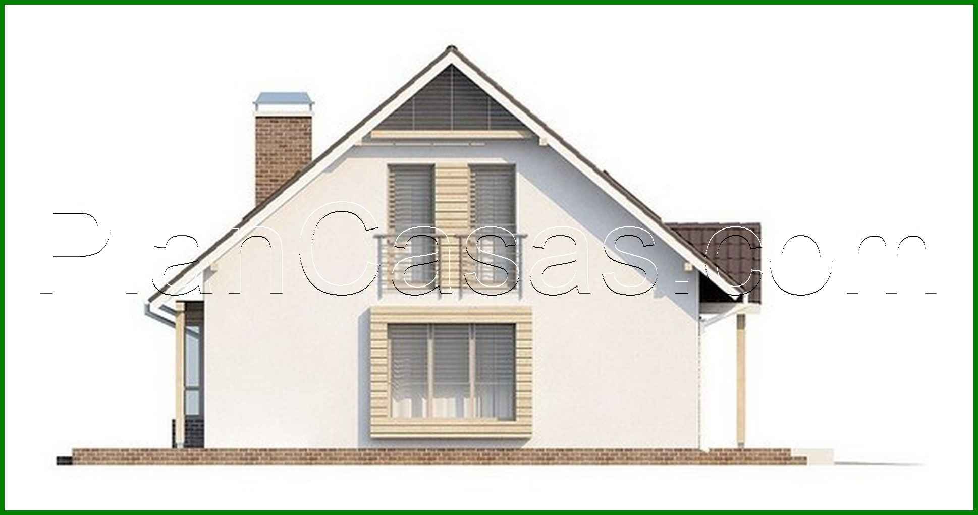 Visualization gallery - Project of a stylish house with an attic and a garage