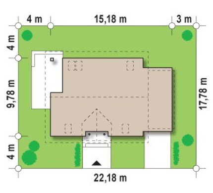 Visualization gallery - House project with a garage and an original attic