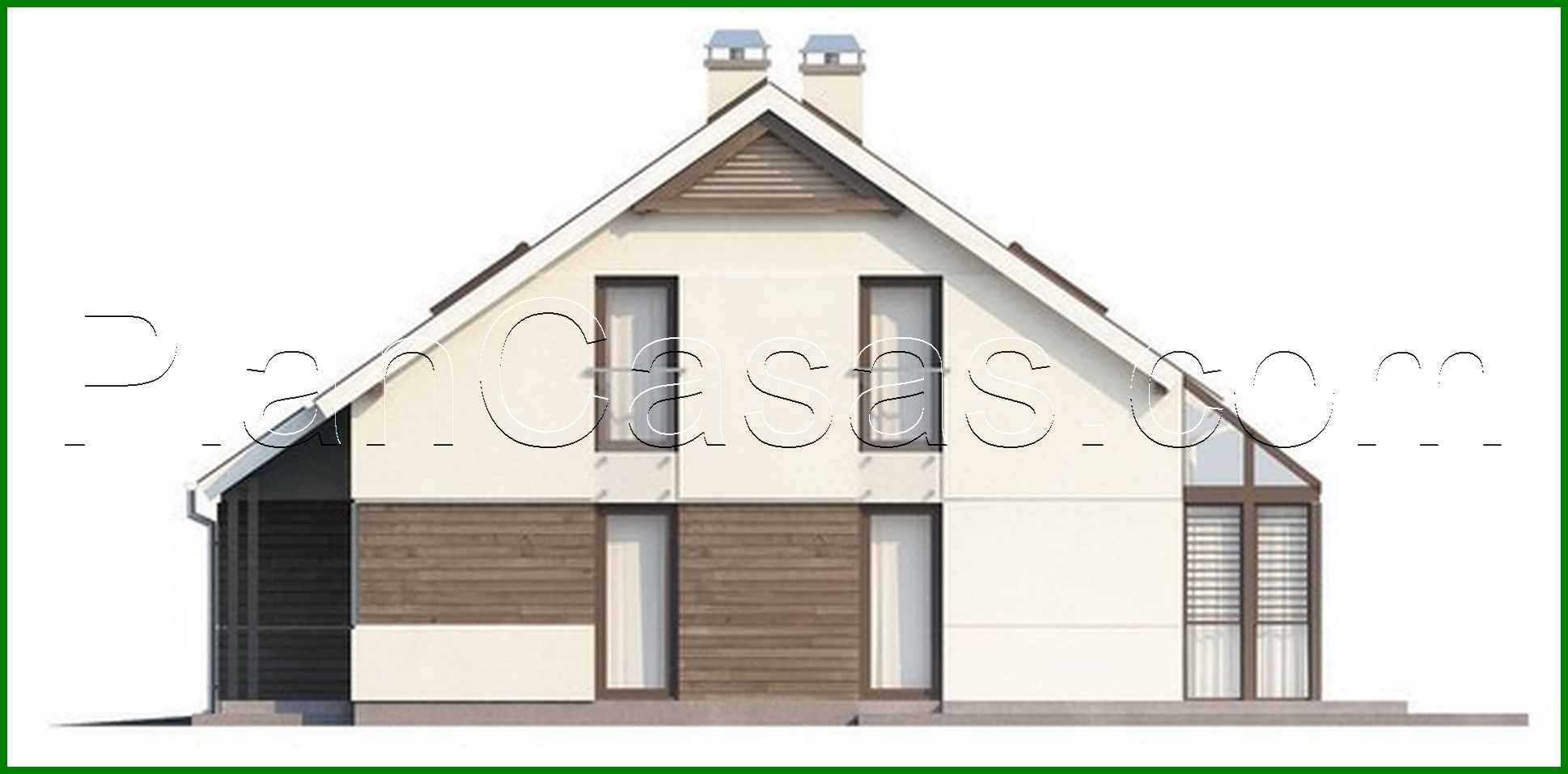 Visualization gallery - House project with attic, additional bedroom, glazed terrace