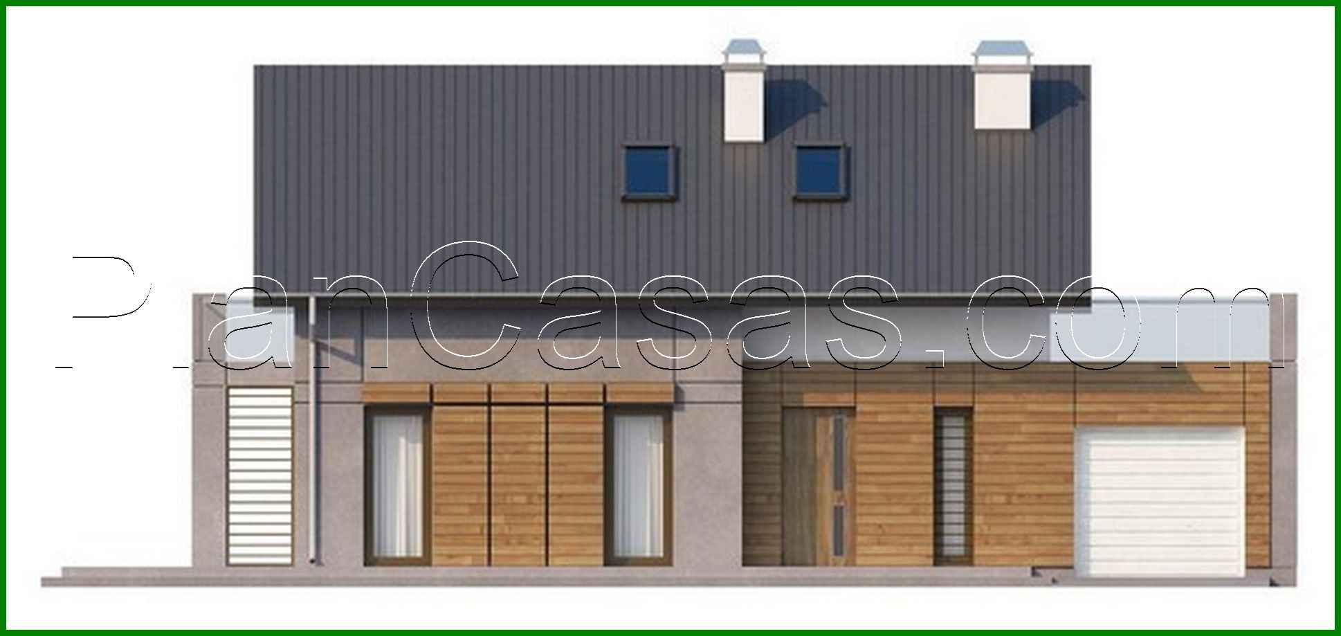 Visualization gallery - Cottage project with a terrace and modern elements