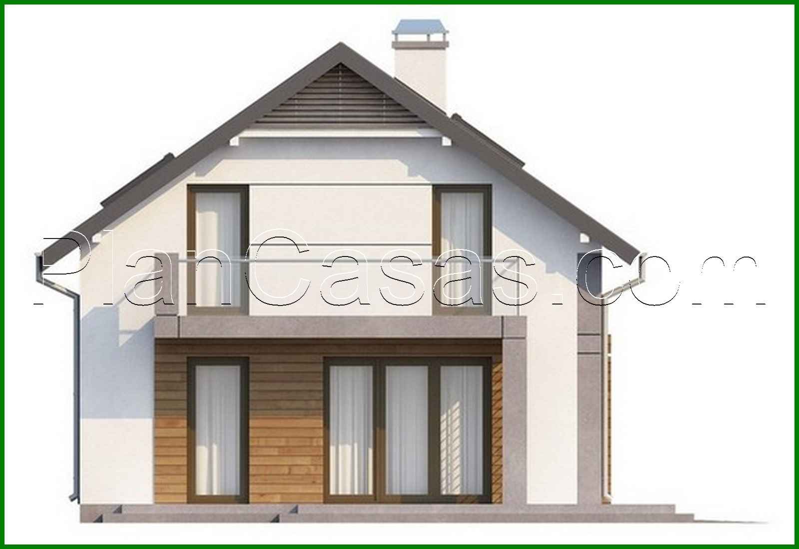 Visualization gallery - Cottage project with a terrace and modern elements