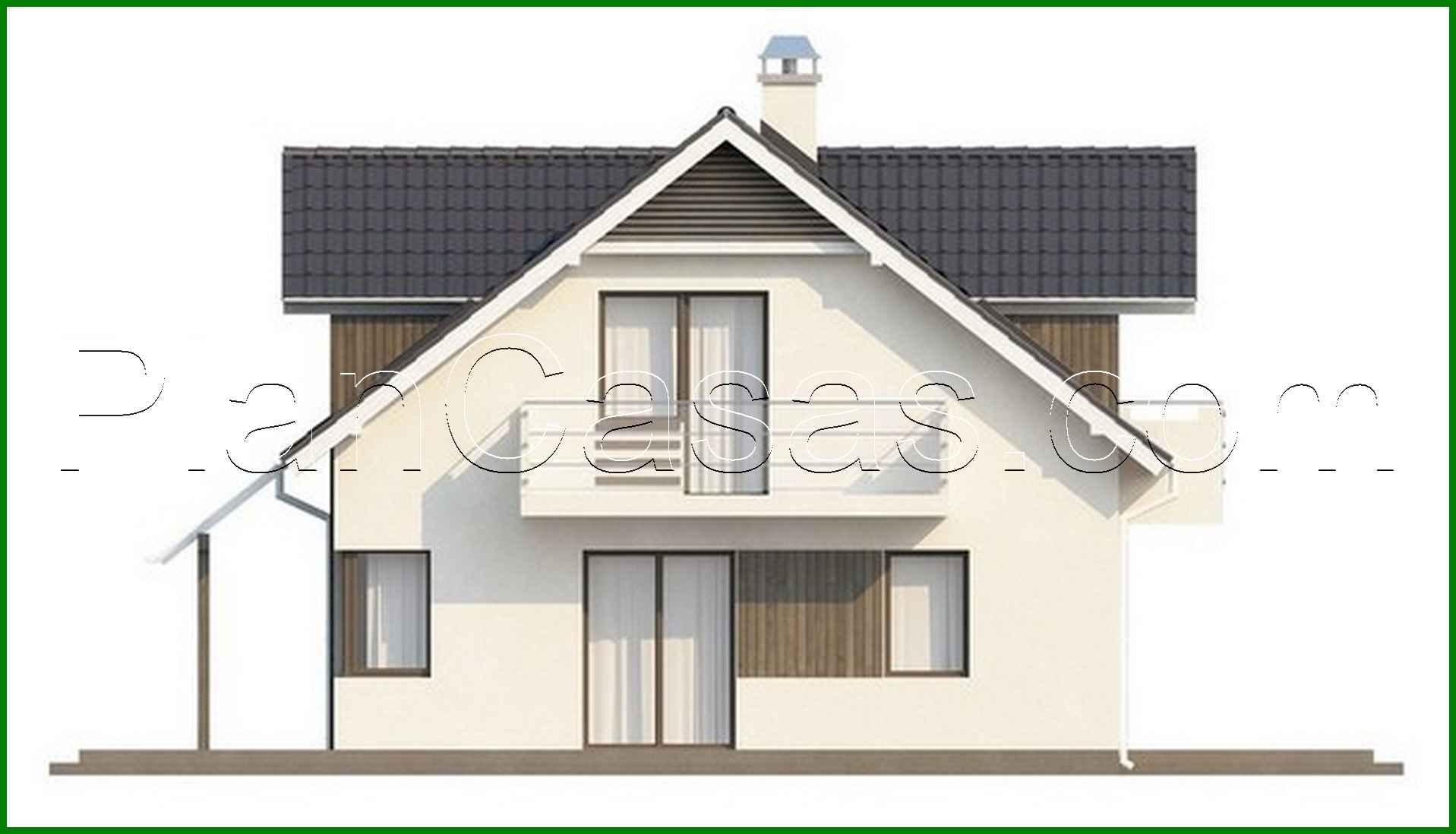 Visualization gallery - Project of a large cottage with a garage, an attic and an additional bedroom