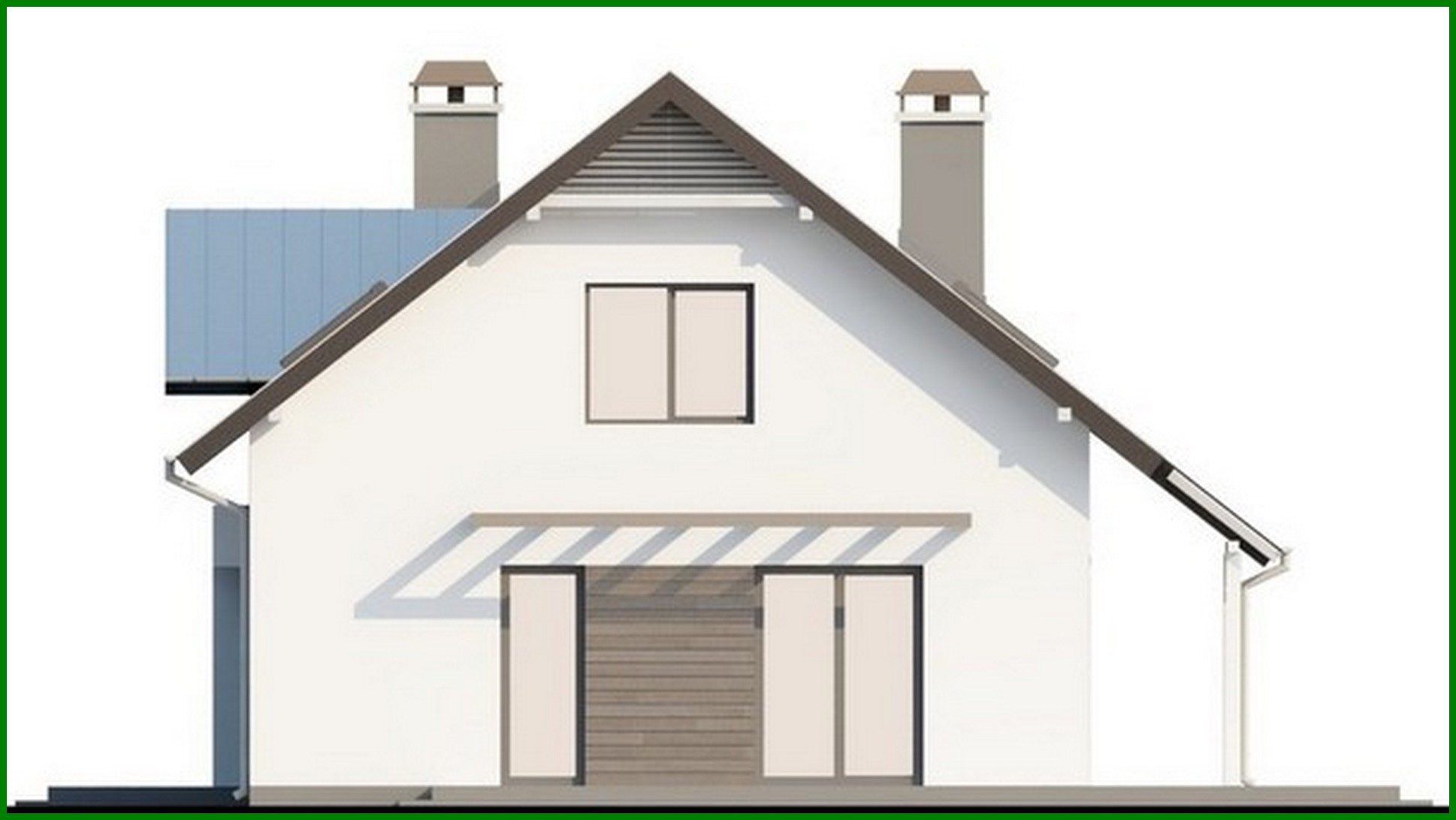 Visualization gallery - Project of a classic house with a terrace above the garage