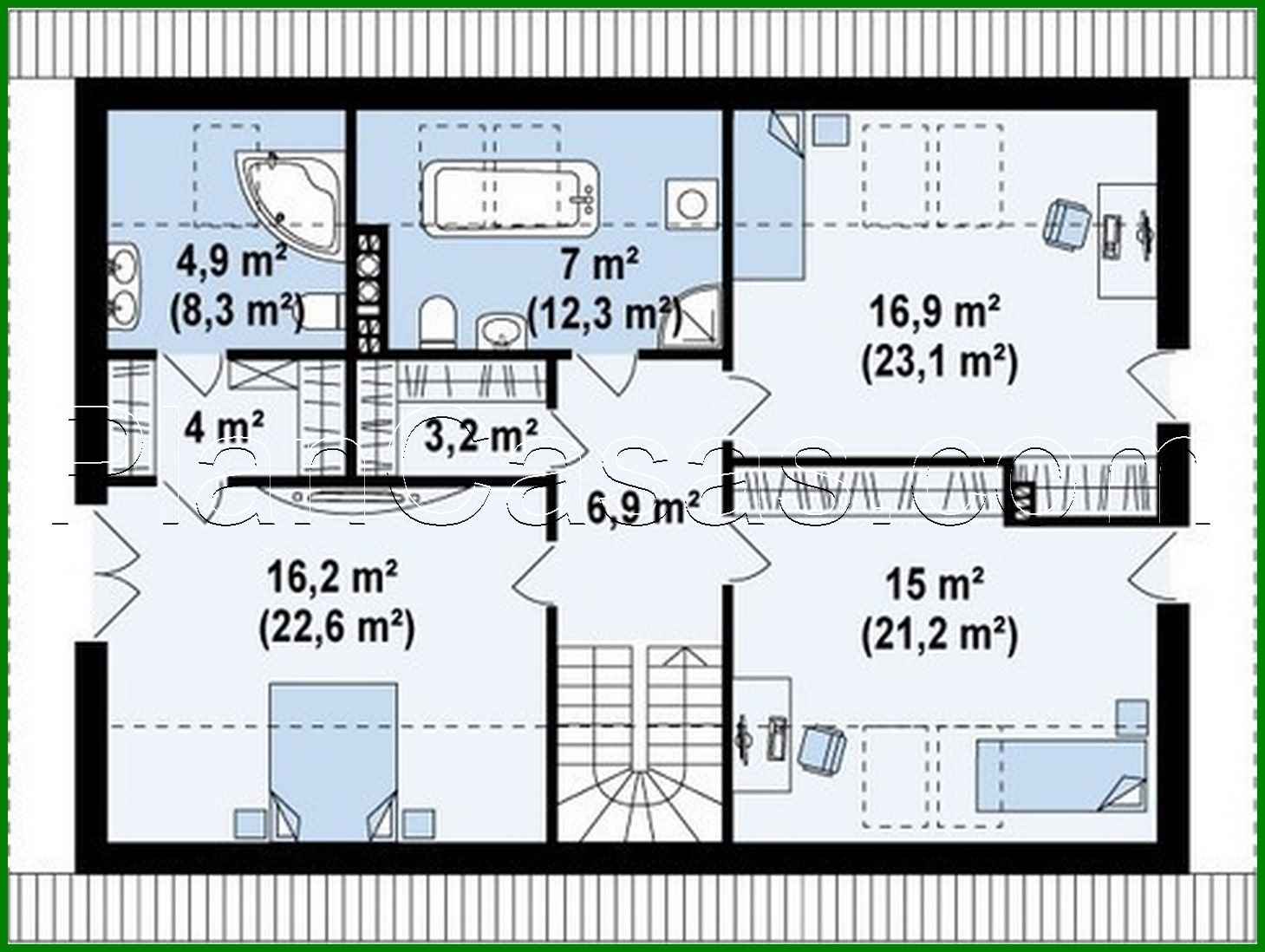 Visualization gallery - Project of a cottage with a garage and an office on the ground floor