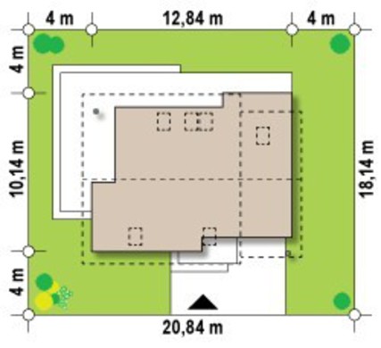 Visualization gallery - The project of a modern stylish small house with an attic, a garage for 1 car