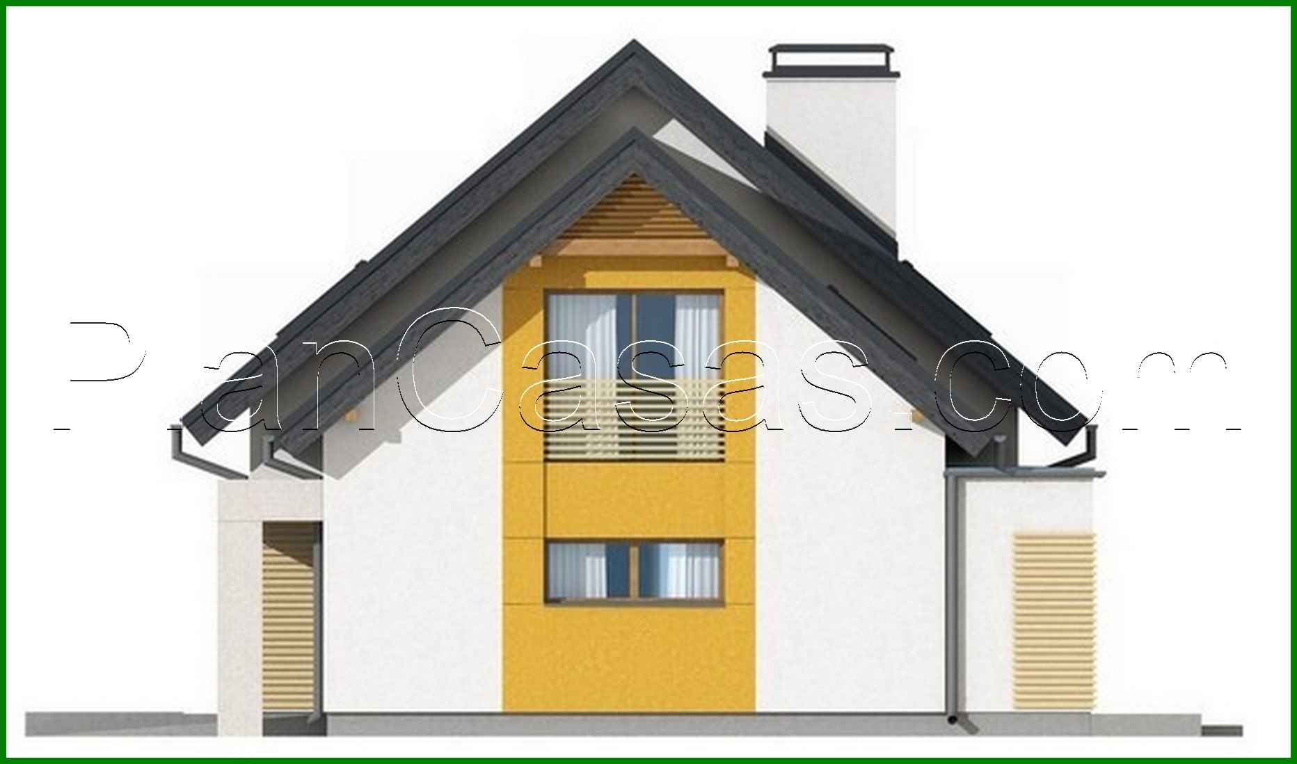 Visualization gallery - The project of a modern stylish small house with an attic, a garage for 1 car