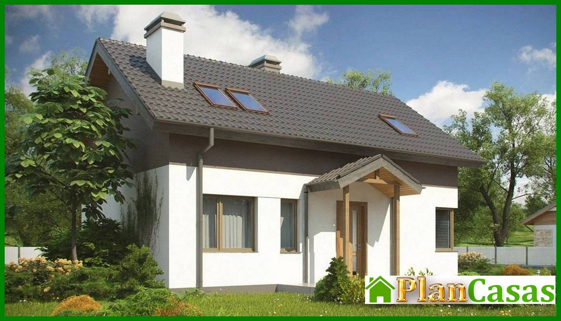 Visualization gallery - The project of a small country house with a corner window in the kitchen