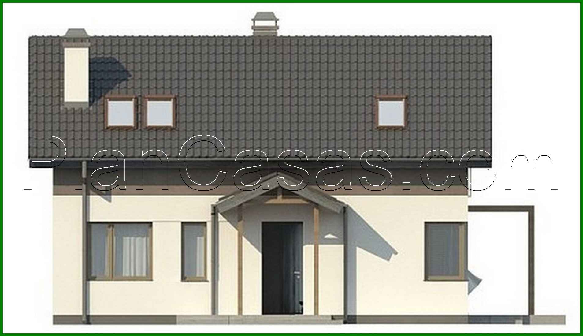 Visualization gallery - The project of a small country house with a corner window in the kitchen