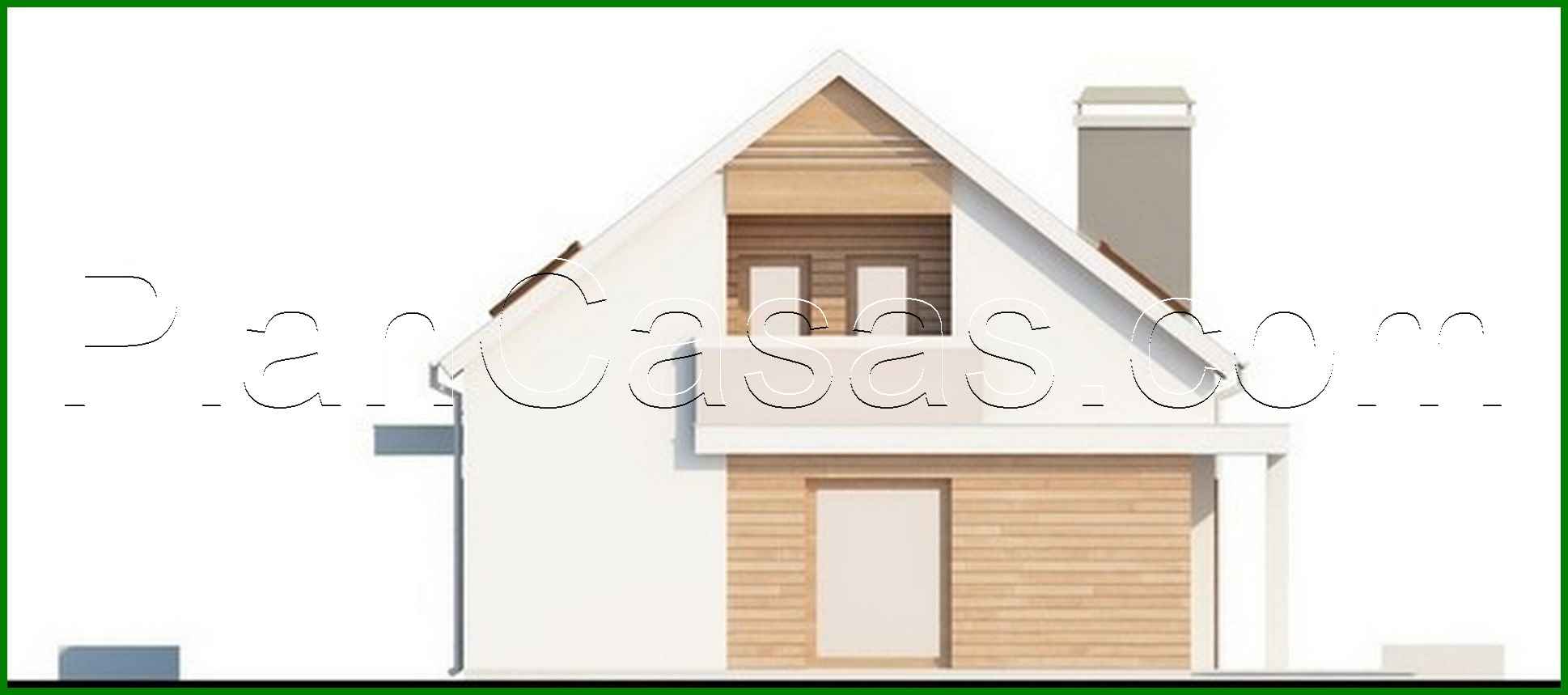 Visualization gallery - House project with a gable roof and a garage for two cars