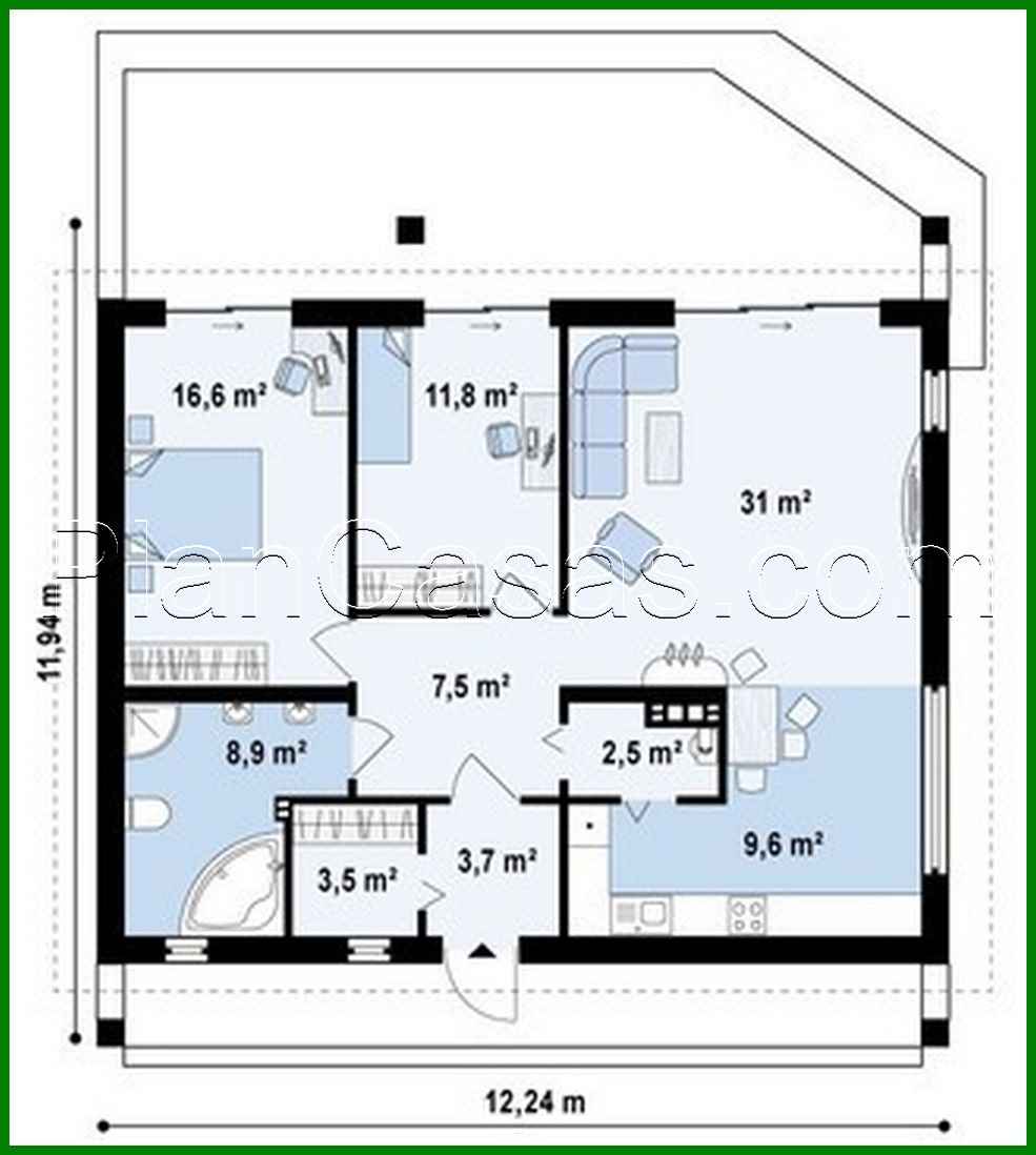 Visualization gallery - Single-storey house project with an additional frontal terrace