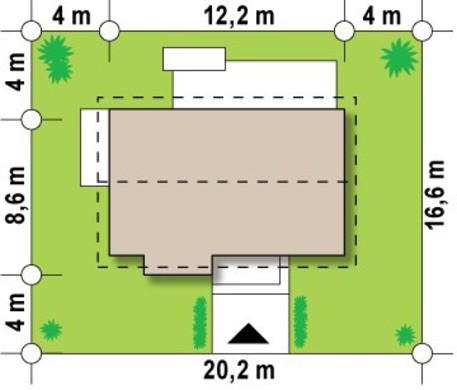 Visualization gallery - The project of a small summer cottage private one-story classic house