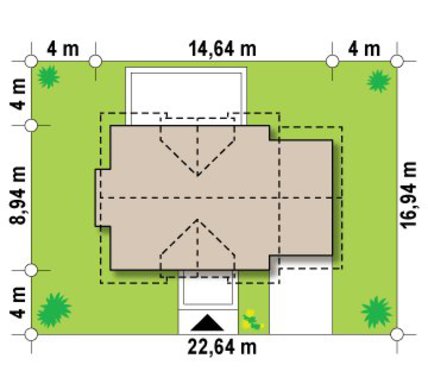 Visualization gallery - Design of a modern five-bedroom house with a garage