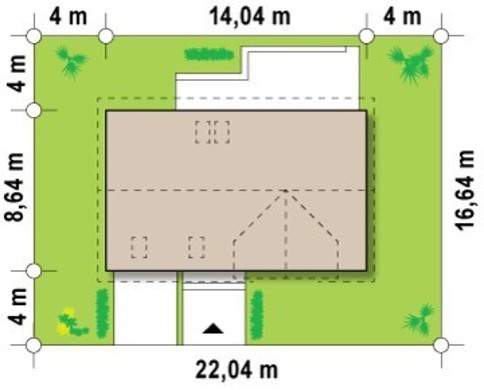 Visualization gallery - Cottage project with built-in garage and attic