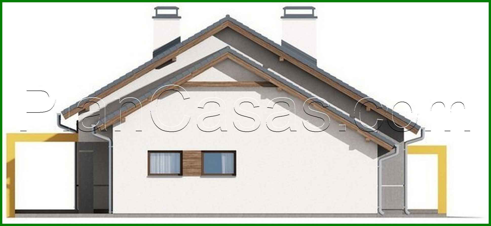 Visualization gallery - Three-bedroom single-story house project with garage