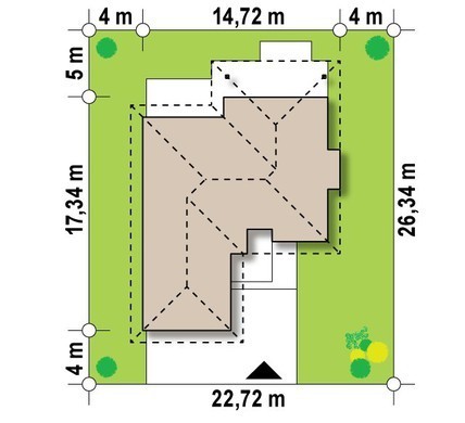 Visualization gallery - Project of a stylish practical one-story house