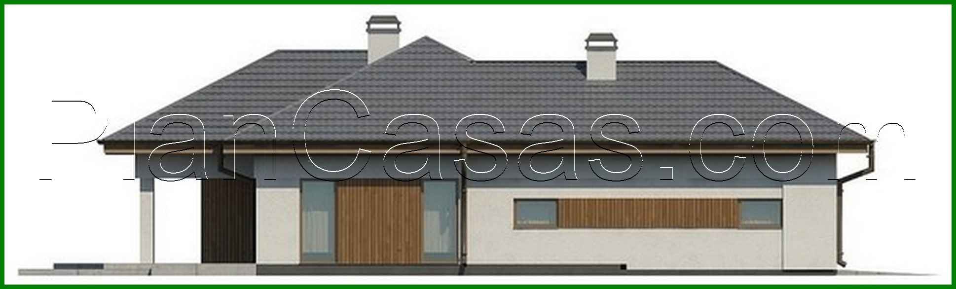 Visualization gallery - Project of a stylish practical one-story house