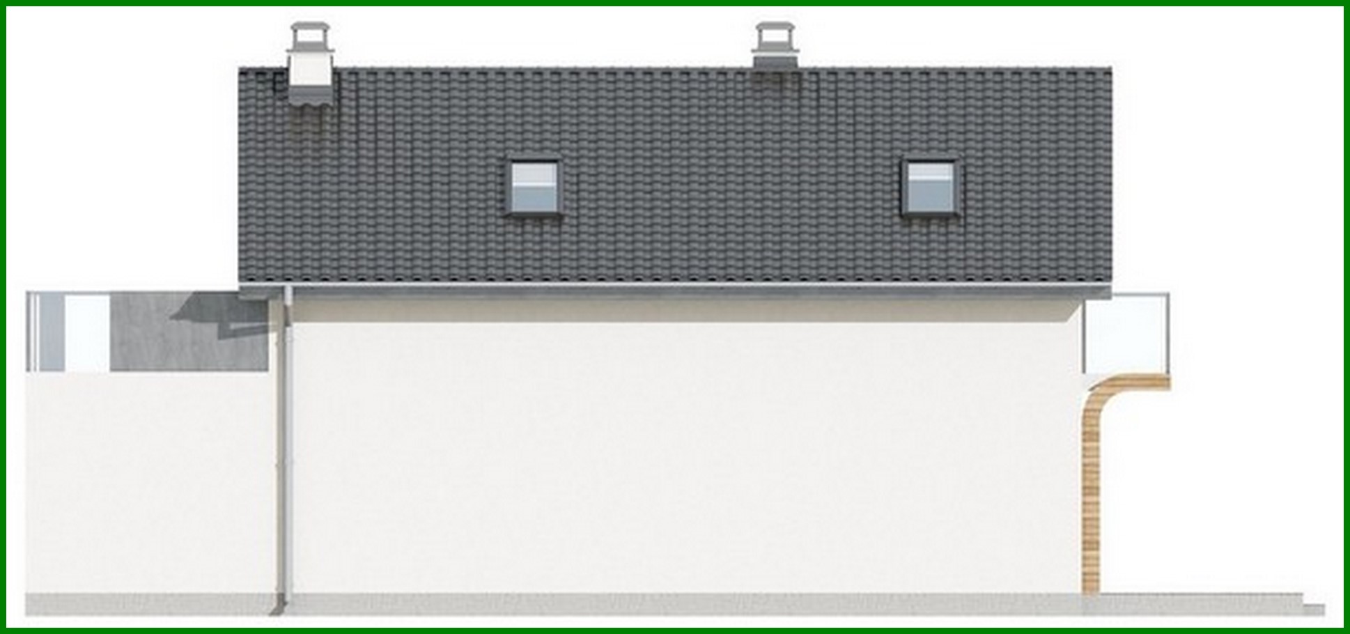 Visualization gallery - House project with an original facade for a large plot