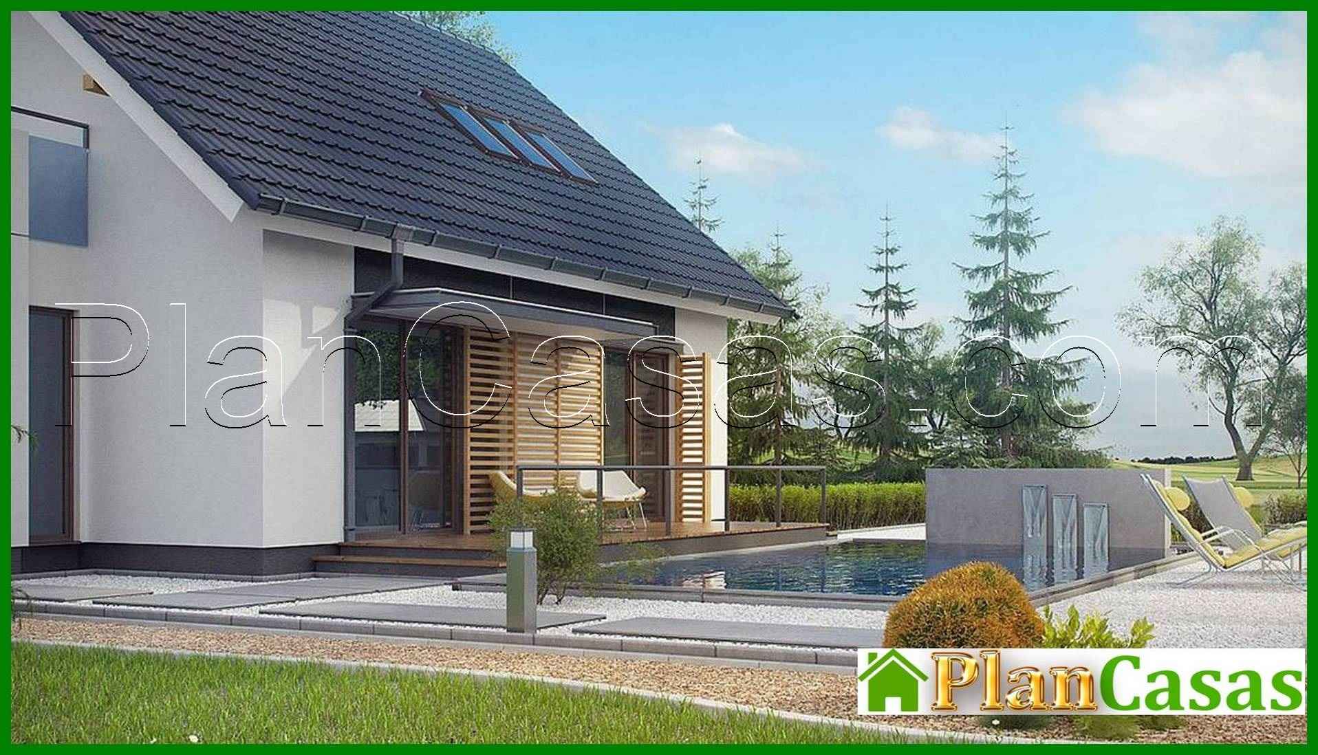 Visualization gallery - The project of a simple house with a gable roof