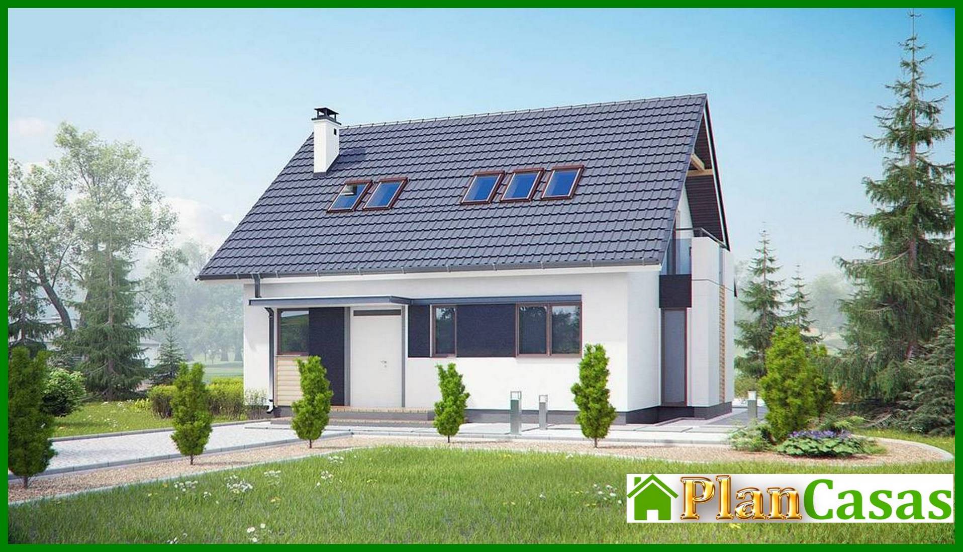 Visualization gallery - The project of a simple house with a gable roof