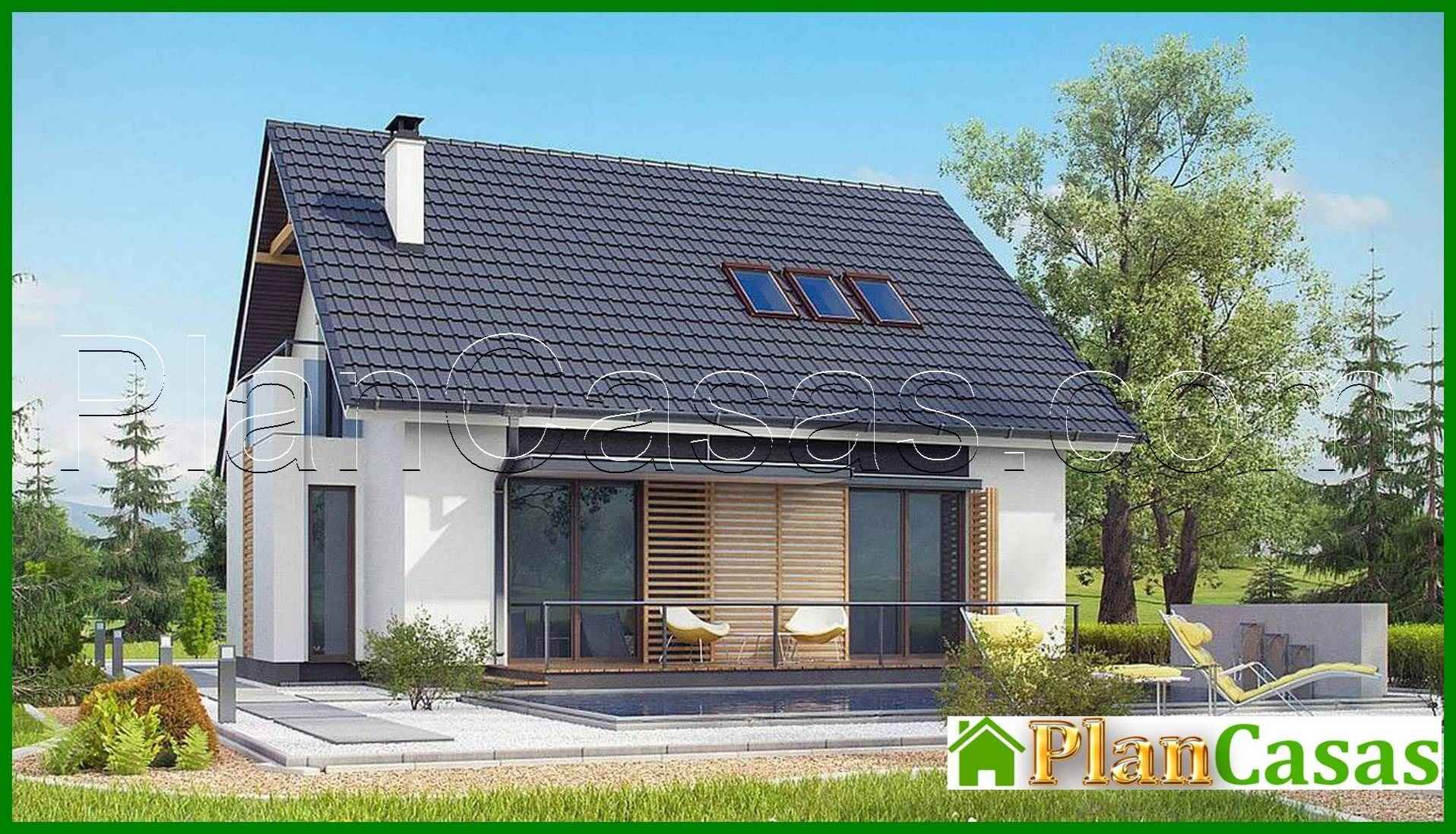 Visualization gallery - The project of a simple house with a gable roof