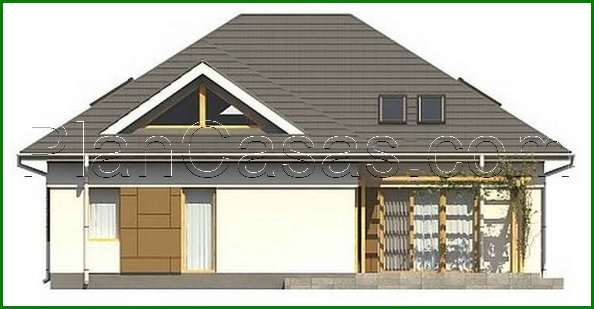 Visualization gallery - House project with front windows in the attic