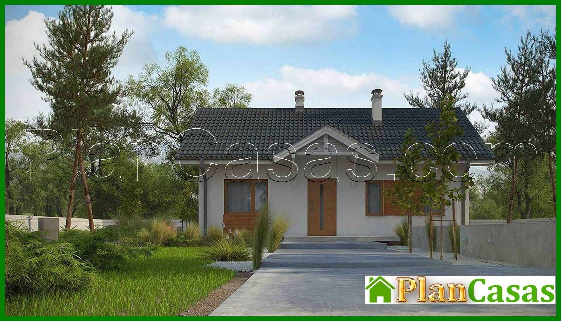 The project of a one-story house in a classic style house plan