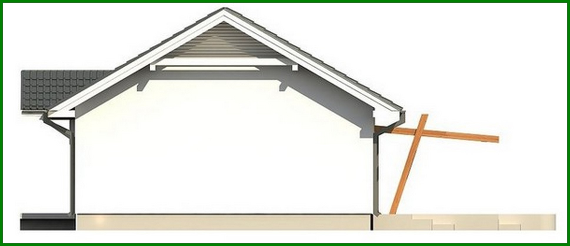 Visualization gallery - The project of a one-story house in a classic style