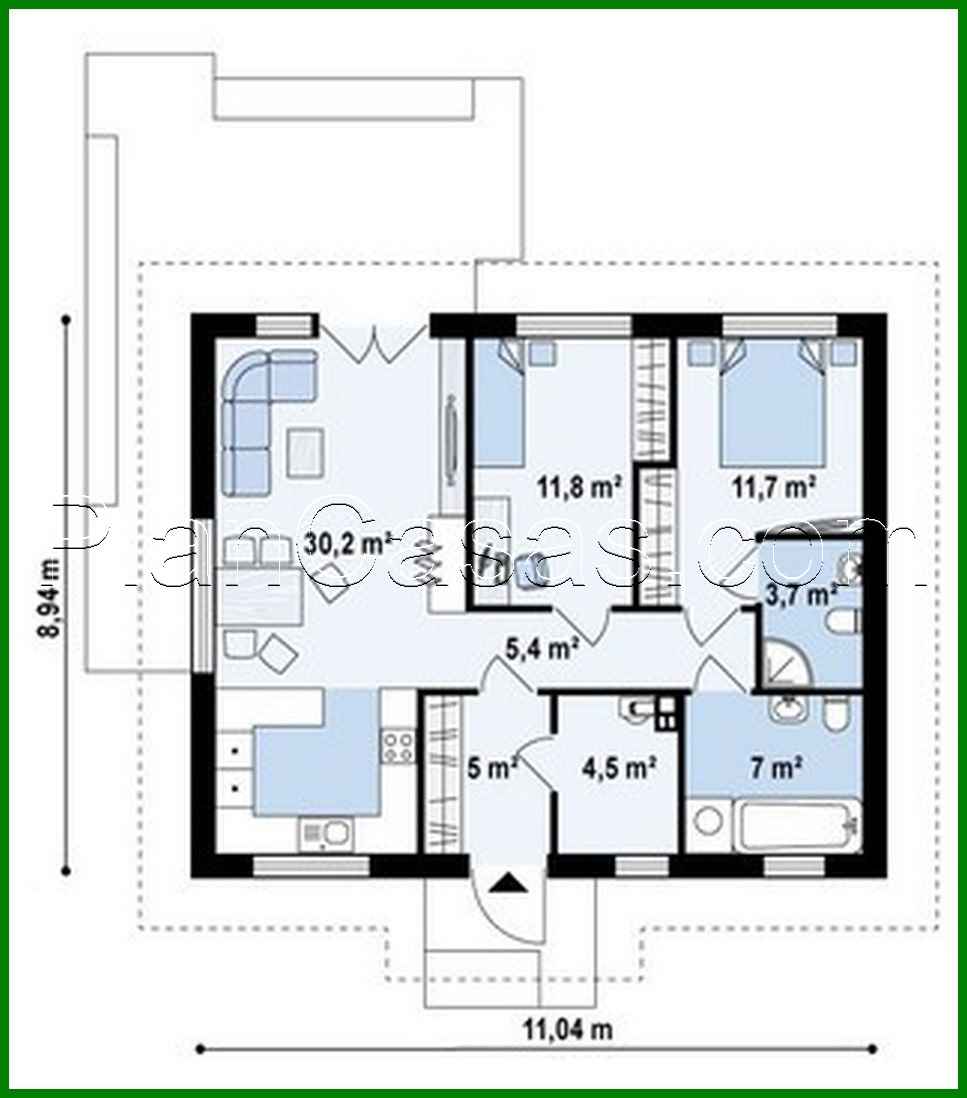 Visualization gallery - The project of a one-story house in a classic style