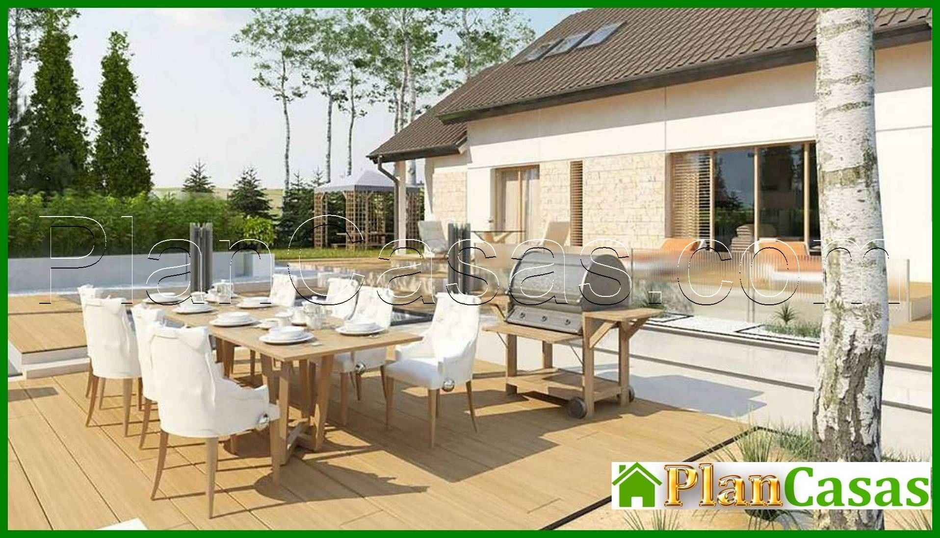 Visualization gallery - Project of a house with a gable roof and a garage