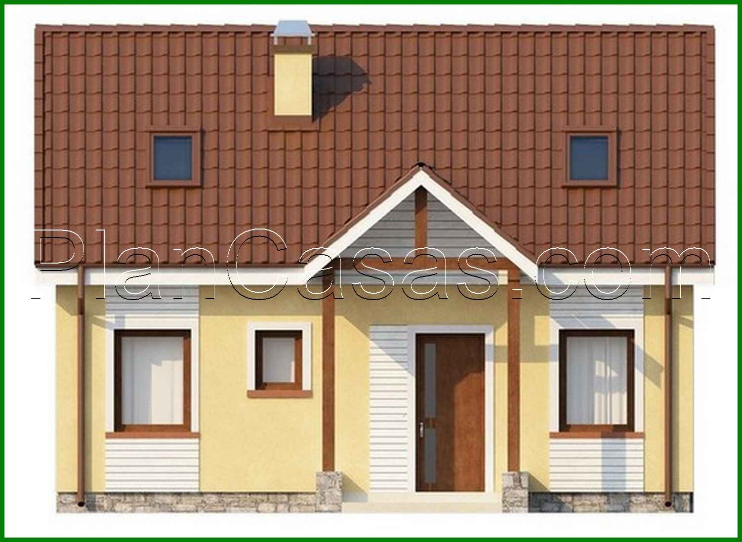 Visualization gallery - The project of a classic house with a gable roof