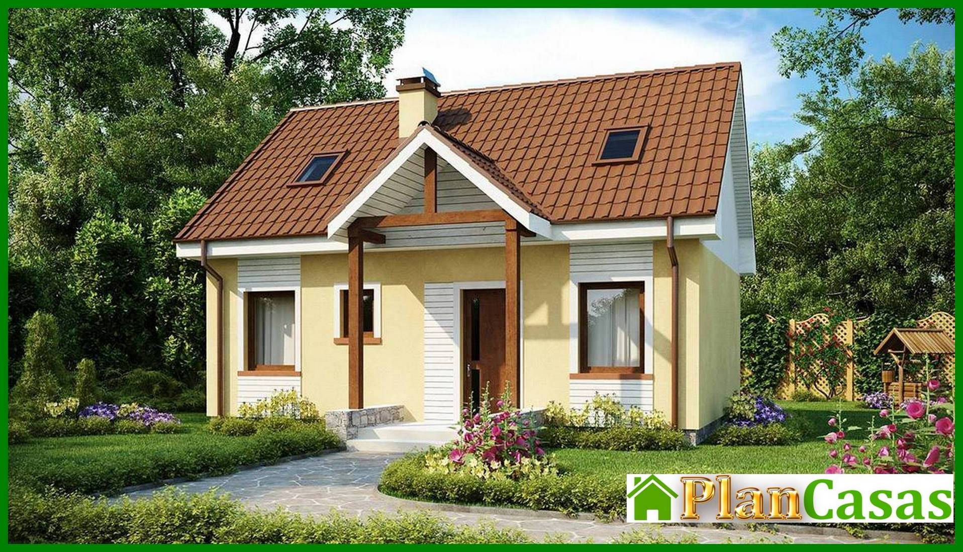 The project of a classic house with a gable roof house plan