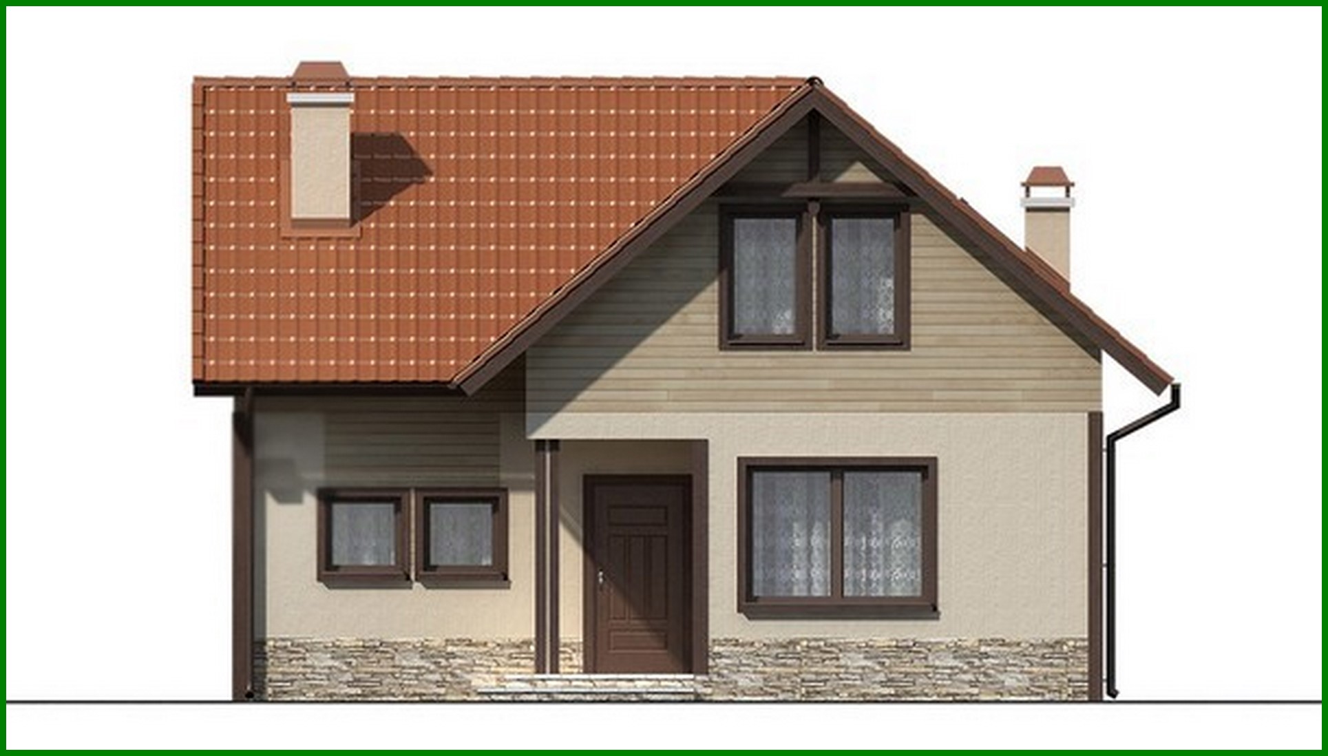 Visualization gallery - A project of a country house with an attic for a small plot