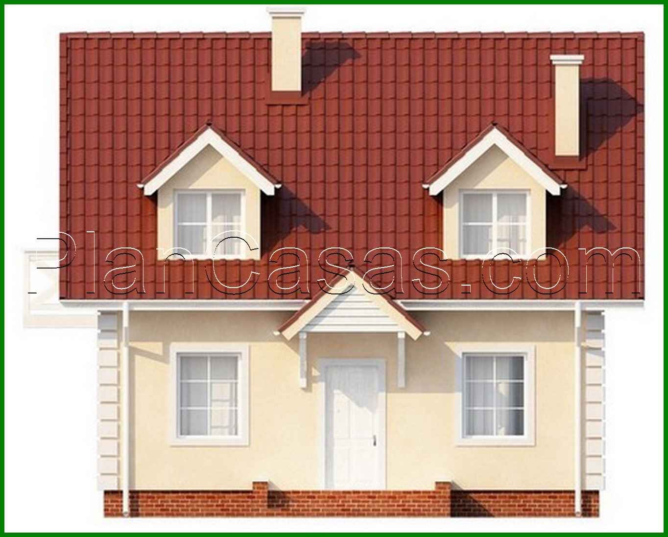 Visualization gallery - The project of a neat classic-style house with a gable roof