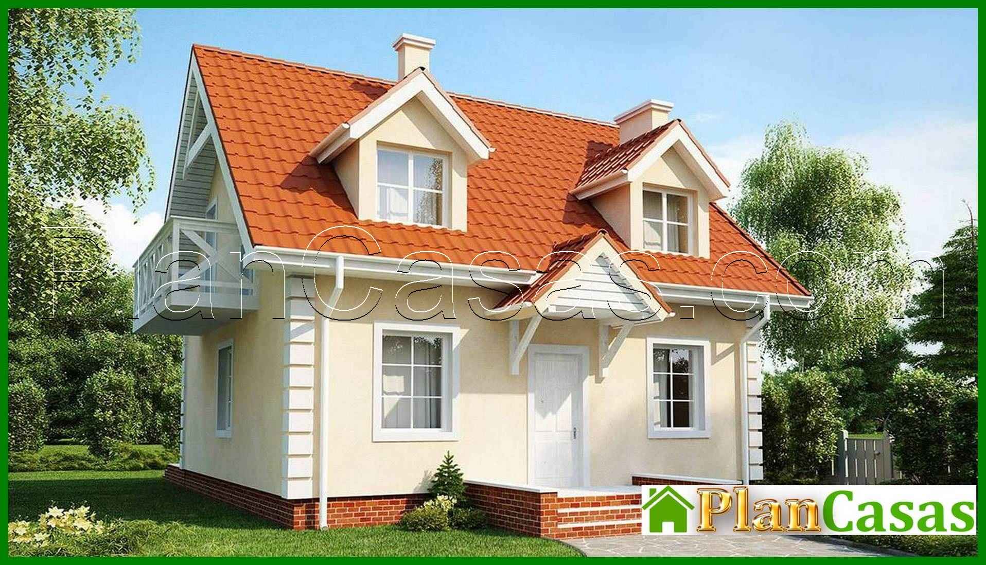The project of a neat classic-style house with a gable roof house plan