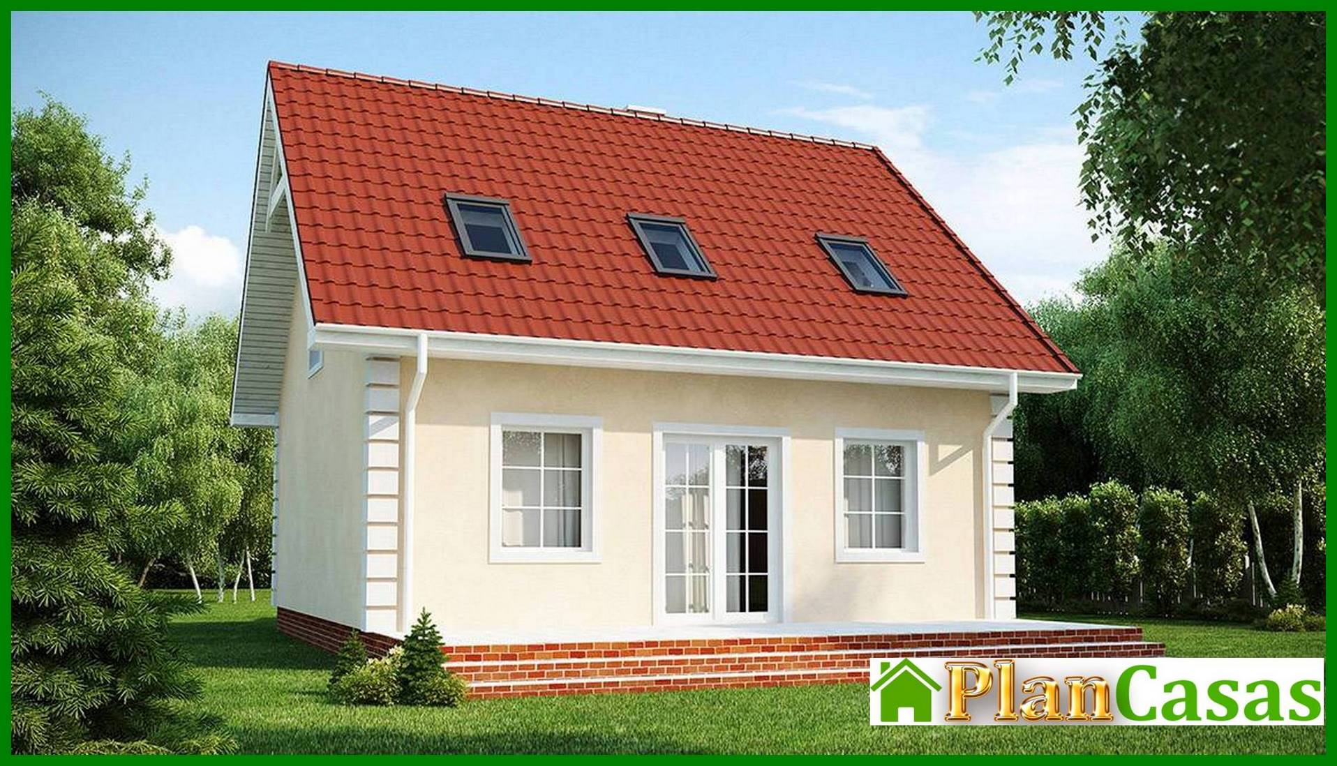 Visualization gallery - The project of a neat classic-style house with a gable roof