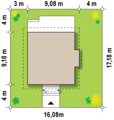 Visualization gallery - Project of a small house with an office on the ground floor