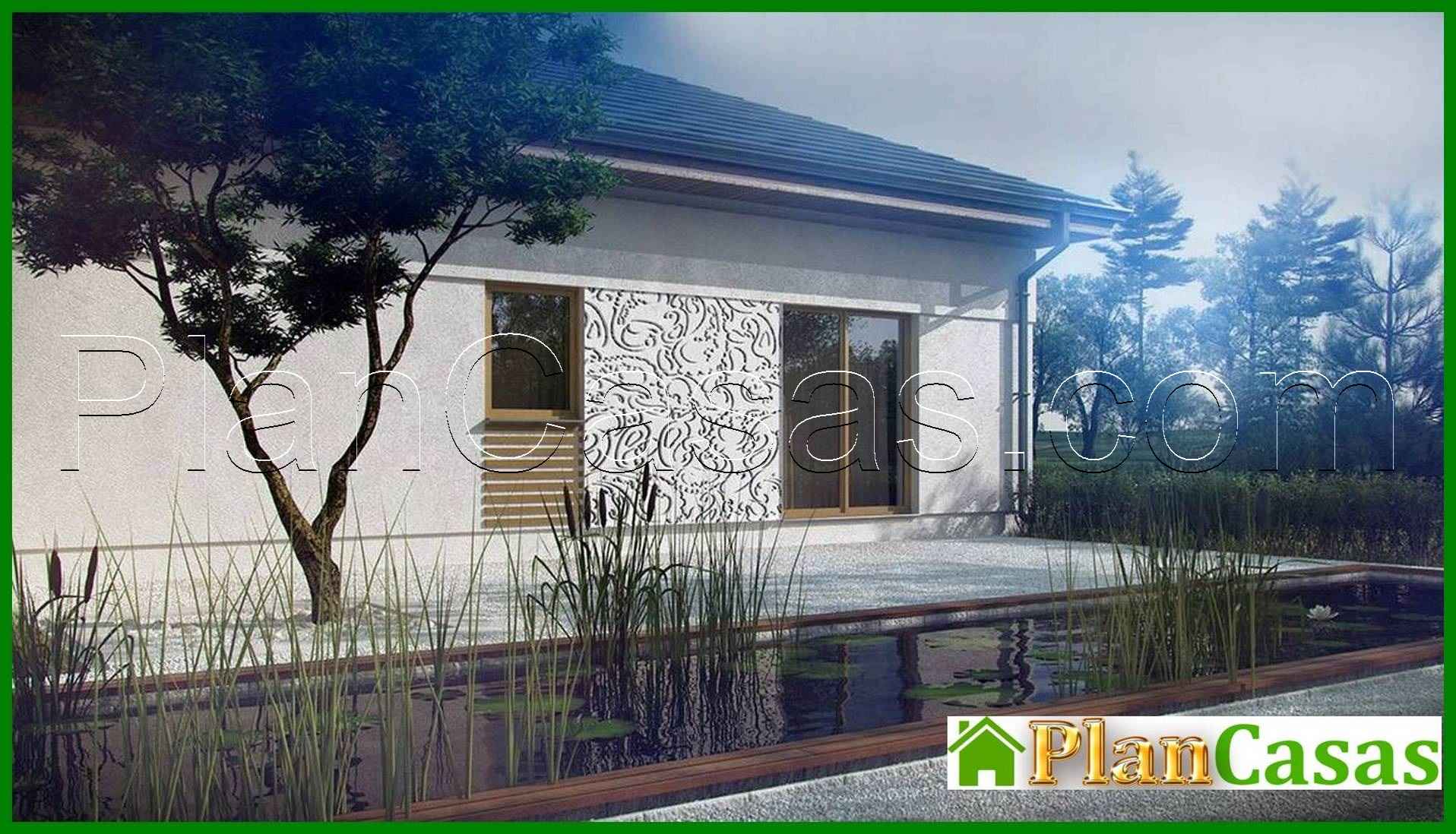 Visualization gallery - Project of a house with a sloping roof and an open attic