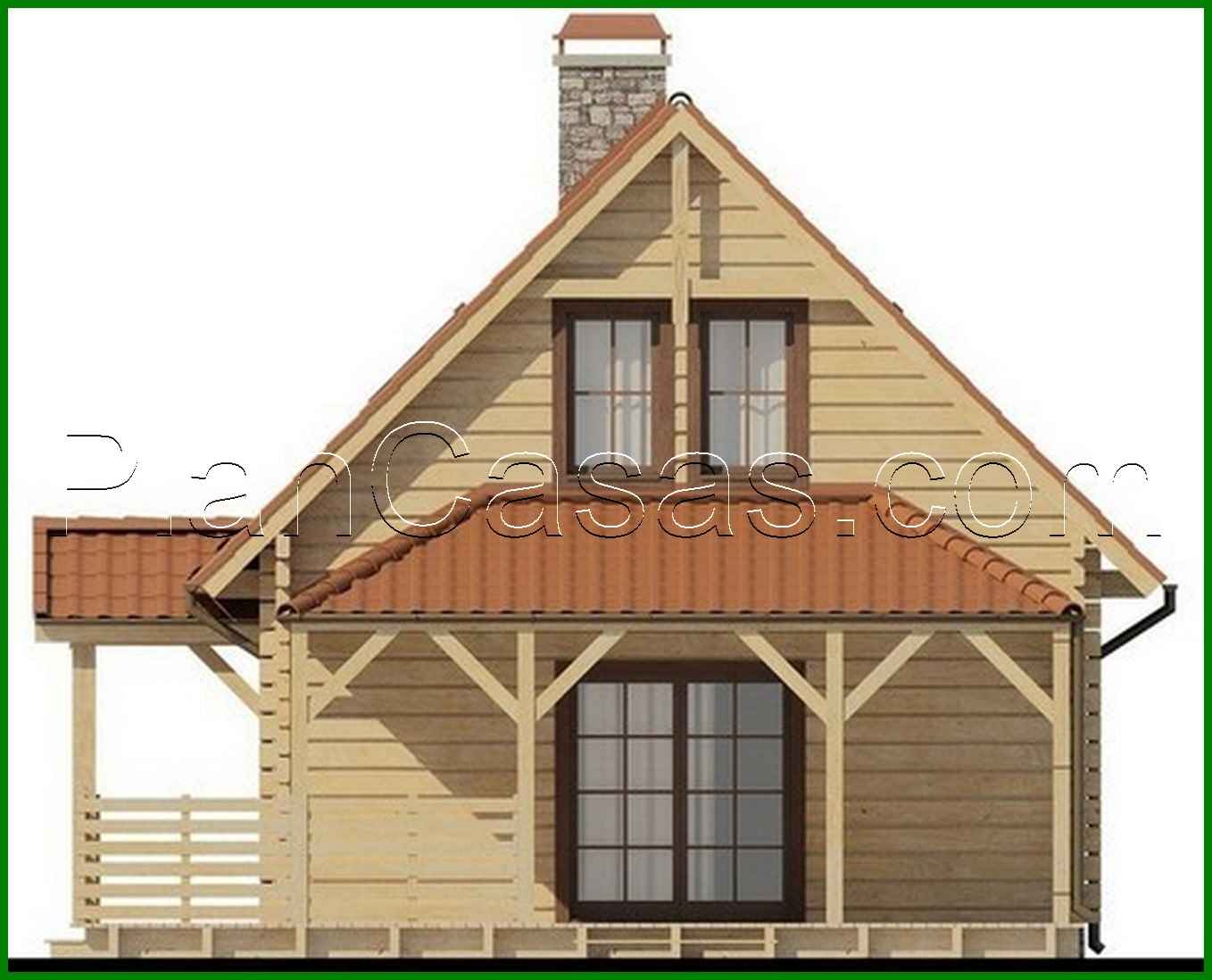 Visualization gallery - Small house project with attic and side terrace