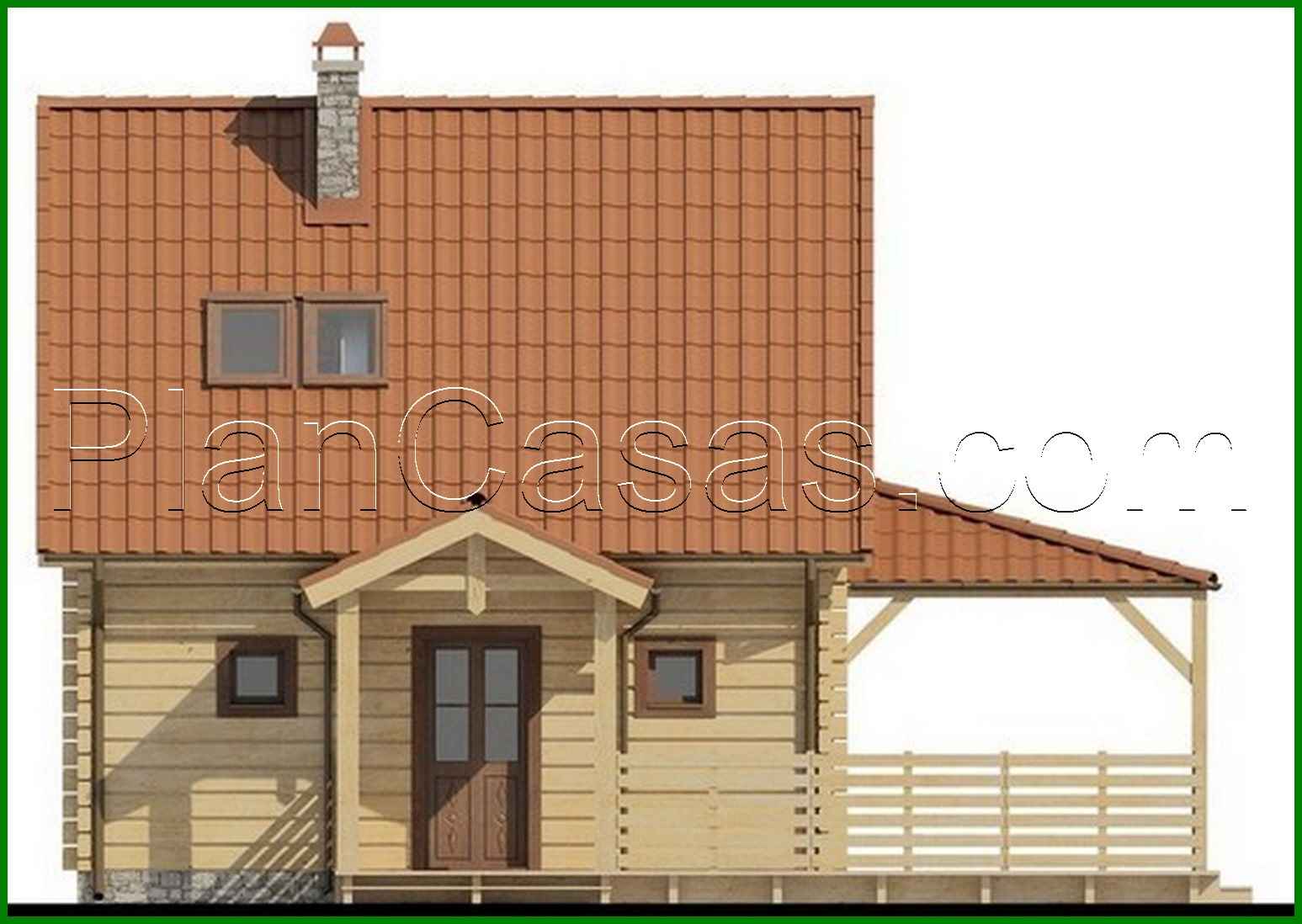 Visualization gallery - Small house project with attic and side terrace