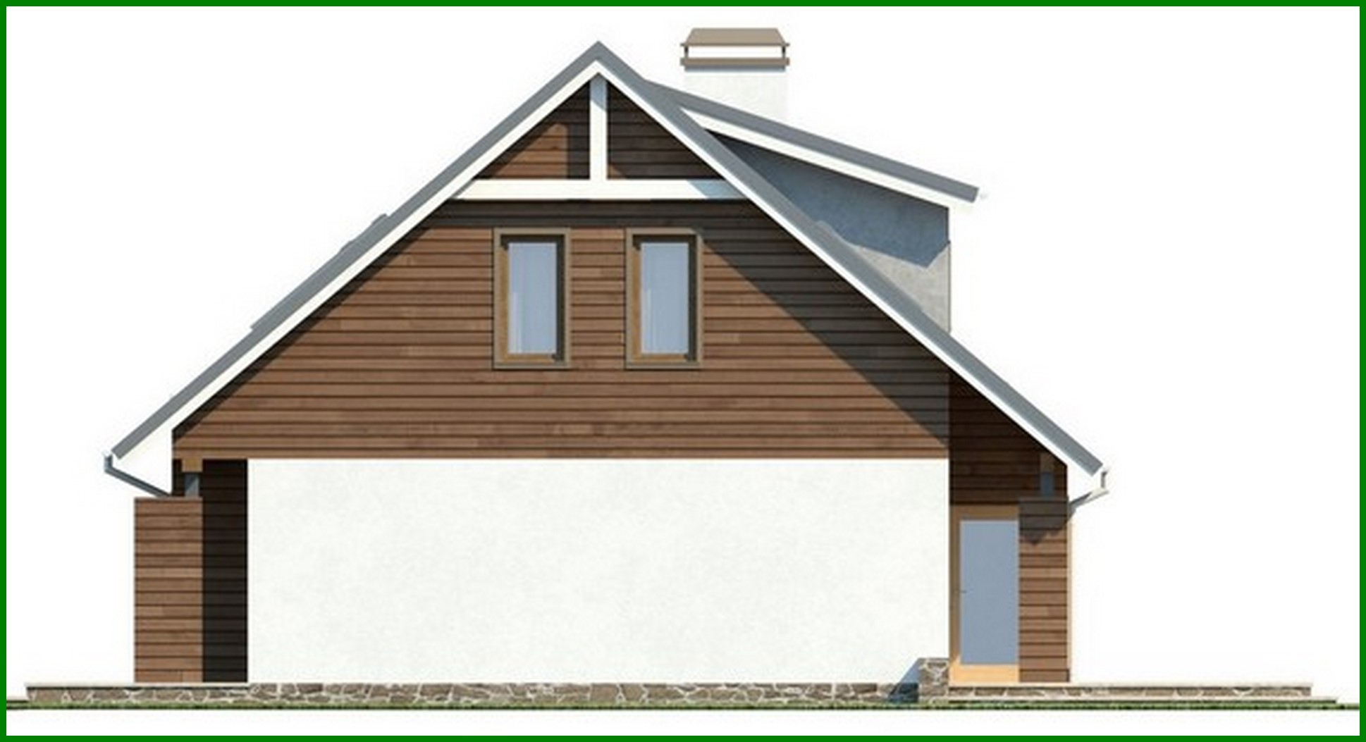 Visualization gallery - House project with an attic and an additional bedroom on the ground floor