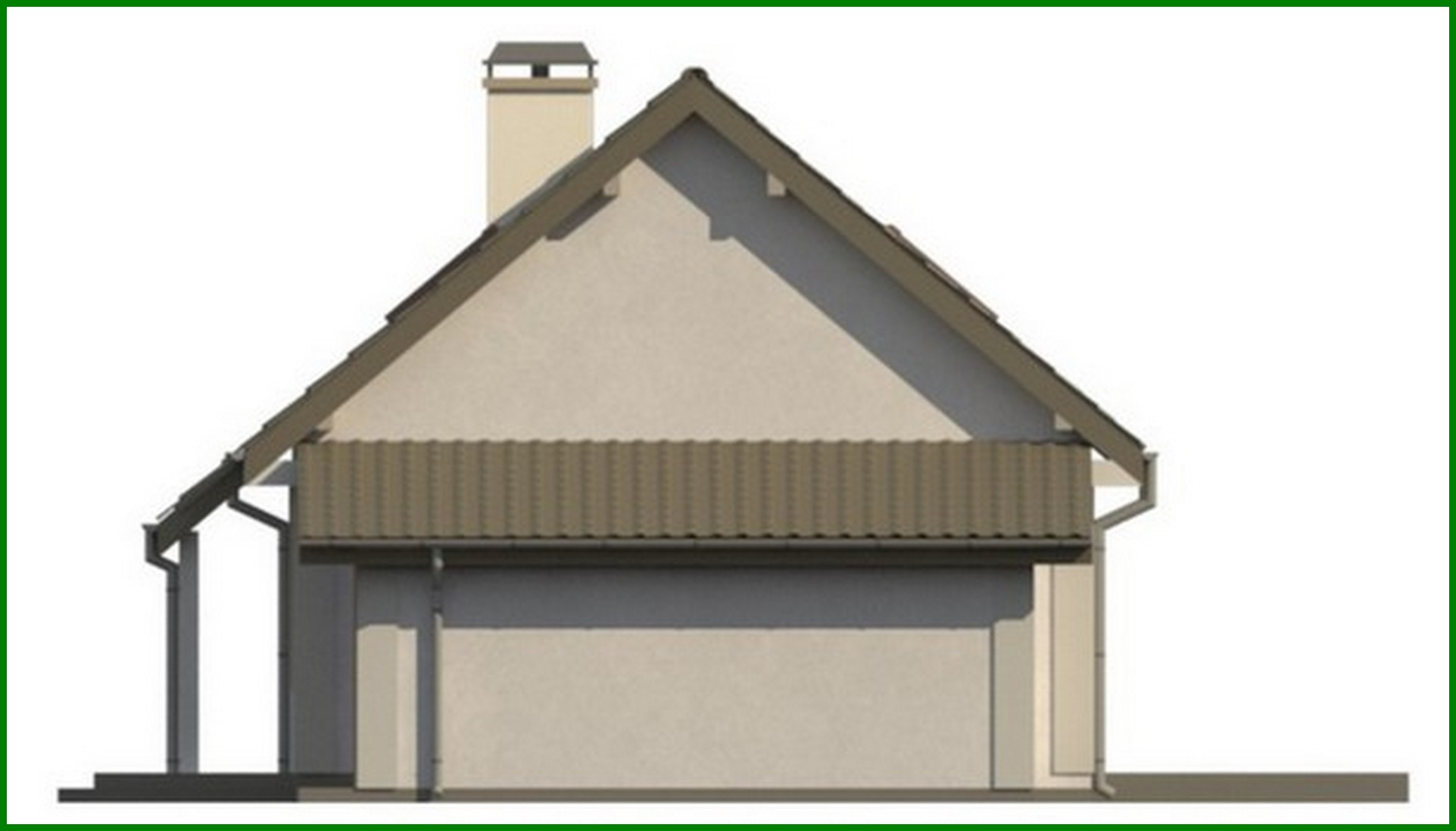 Visualization gallery - Project of a classic house with a single garage