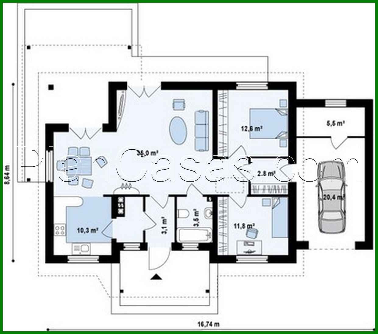 Visualization gallery - The classic project of a small country house