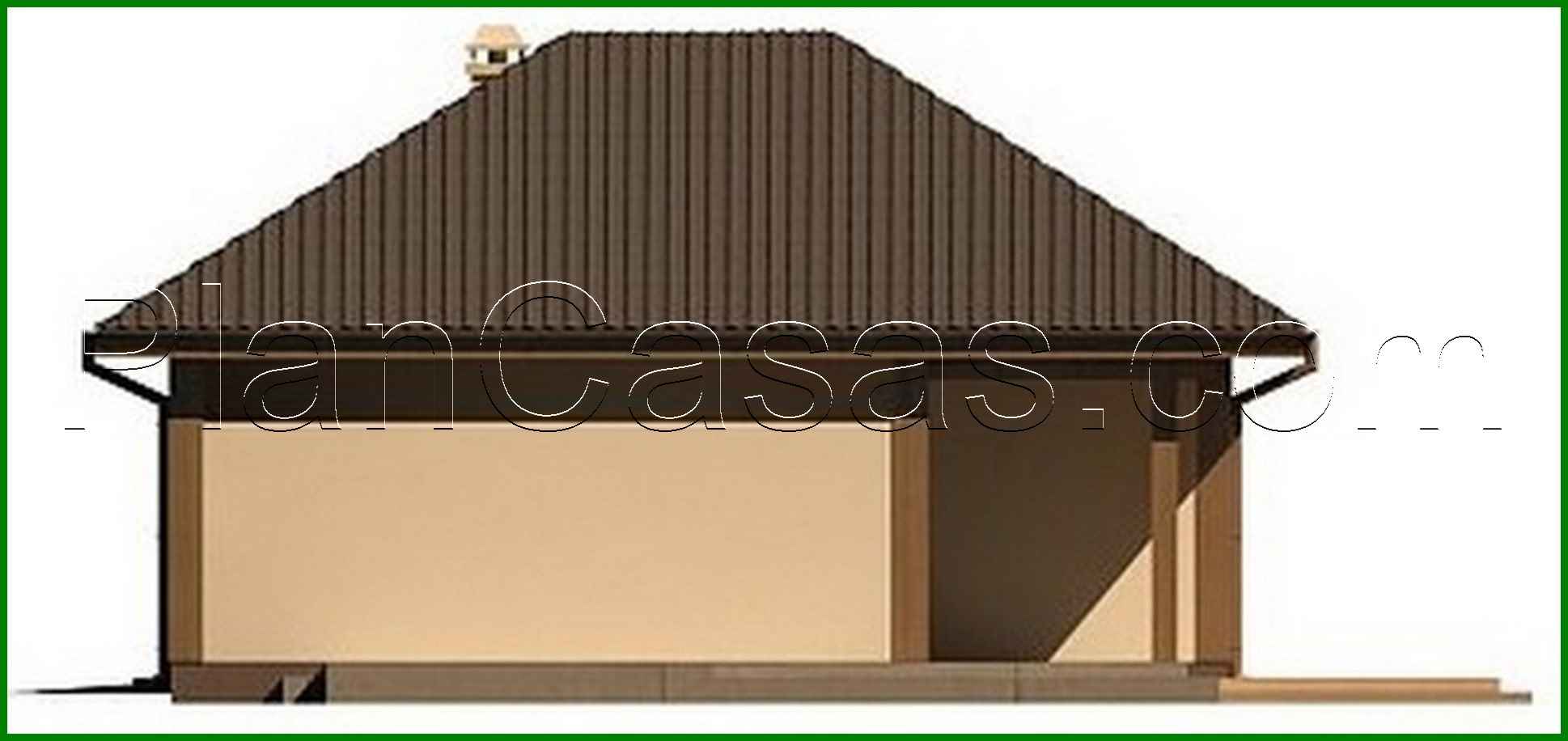 Visualization gallery - Project of a stylish one-story house with a garage