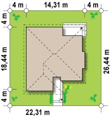 Visualization gallery - The project of a stylish, spacious modern one-story cottage