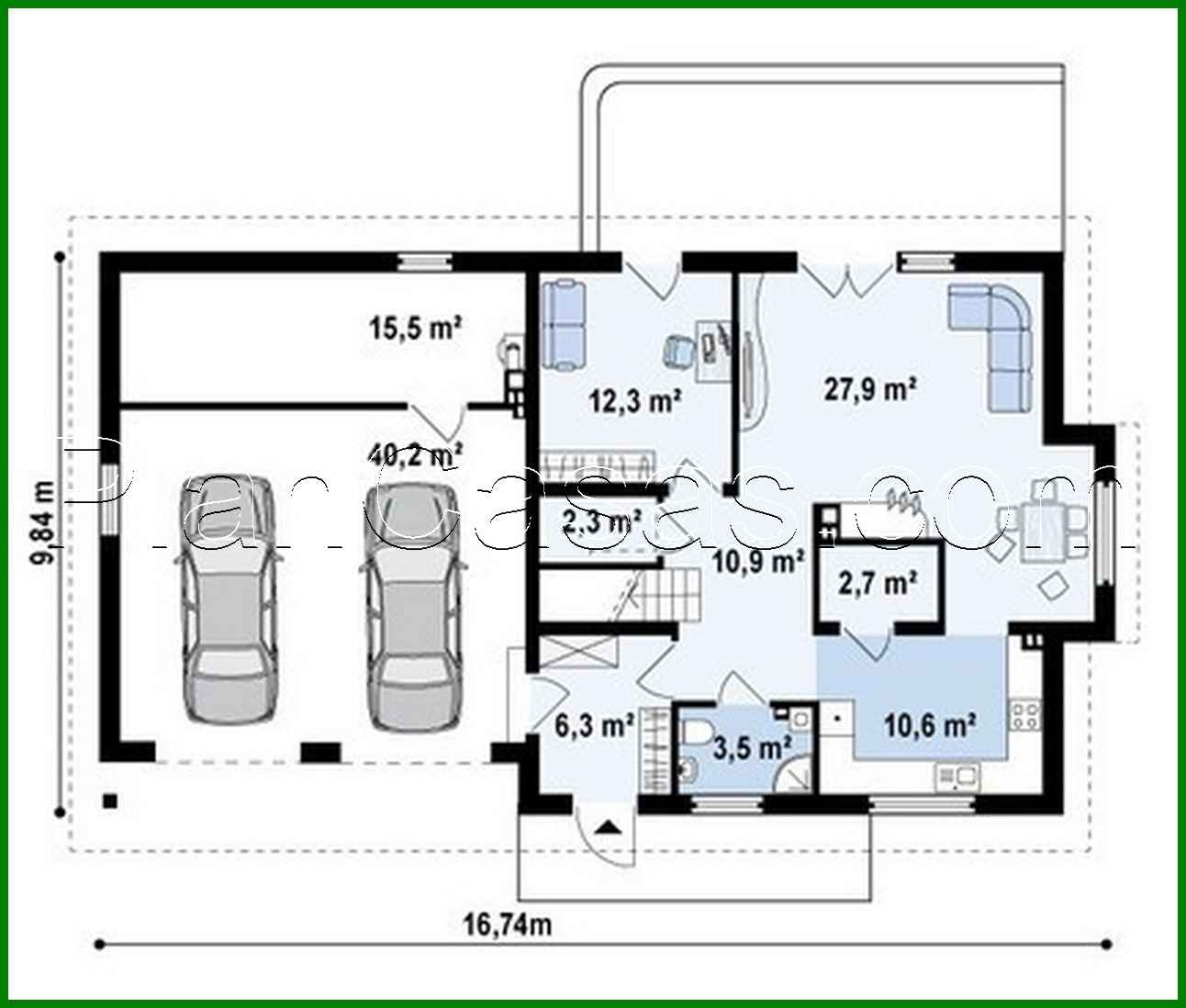 Visualization gallery - The project of a bright cozy cottage with an attic and a garage for 2 cars